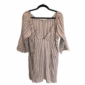 Free People Linen Striped Dress